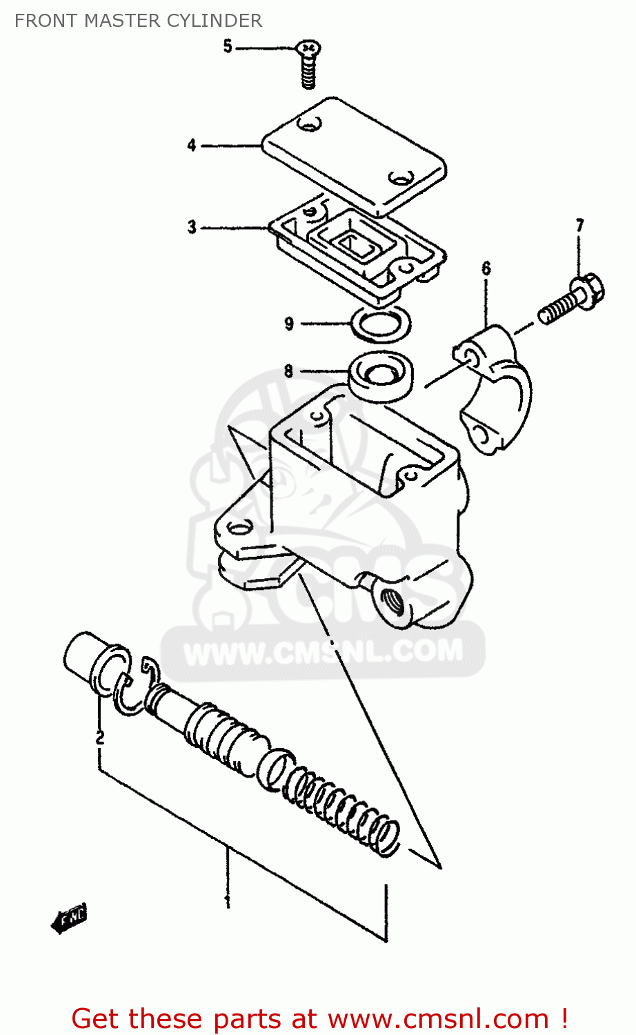 FRONT MASTER CYLINDER DR650RSU 1990 (L) GERMANY (E22)