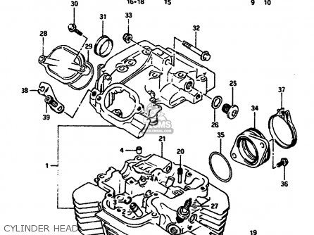 CYLINDER HEAD - DR650RSU 1990 (L) GERMANY (E22)
