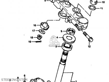 STEERING STEM - DR650RSU 1990 (L) GERMANY (E22)