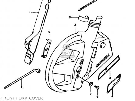 FRONT FORK COVER - DR650RSU 1990 (L) GERMANY (E22)