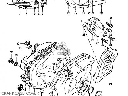 CRANKCASE COVER - DR650RSU 1990 (L) GERMANY (E22)