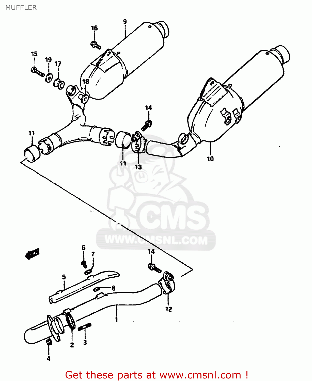 MUFFLER DR650RSU 1991 (M) GERMANY (E22)