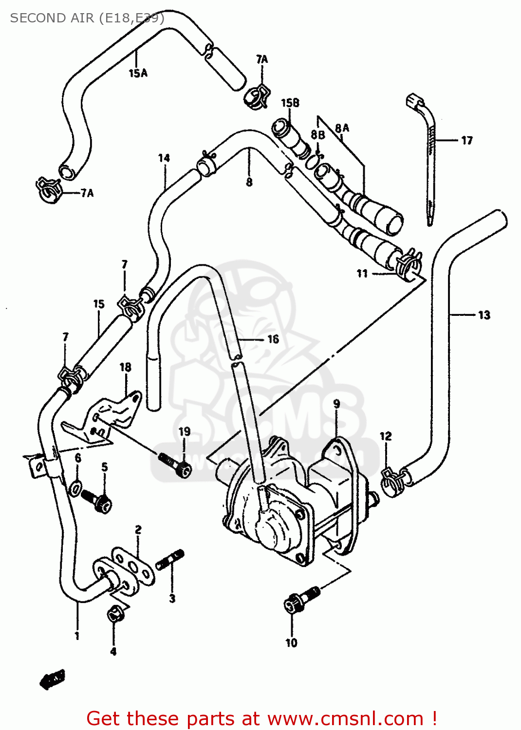 SECOND AIR (E18,E39) DR650RSU 1991 (M) GERMANY (E22)