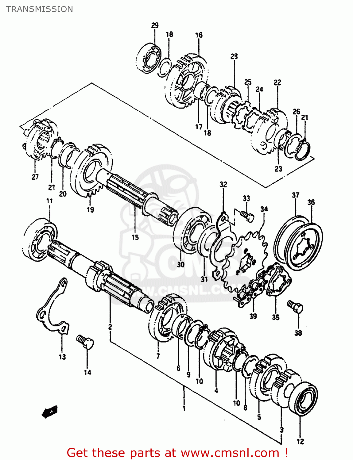 TRANSMISSION DR650RSU 1991 (M) GERMANY (E22)