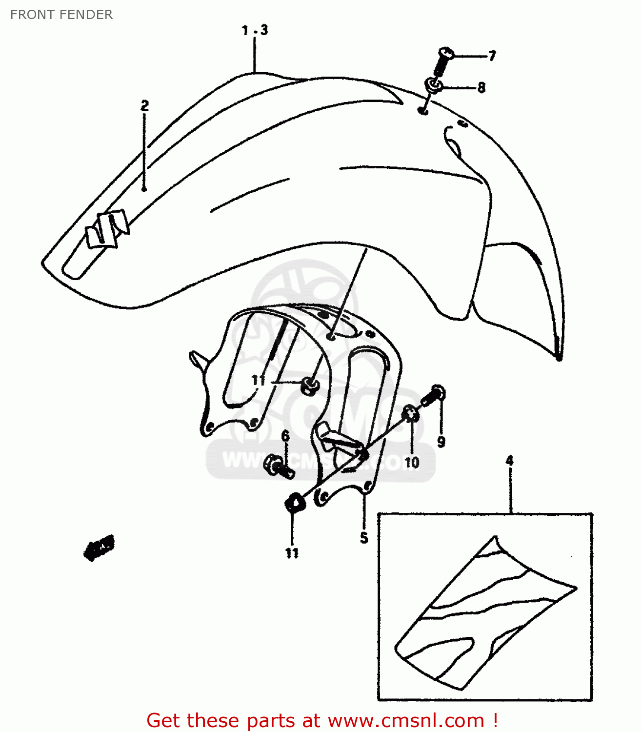 FRONT FENDER DR650RSU 1991 (M) GERMANY (E22)