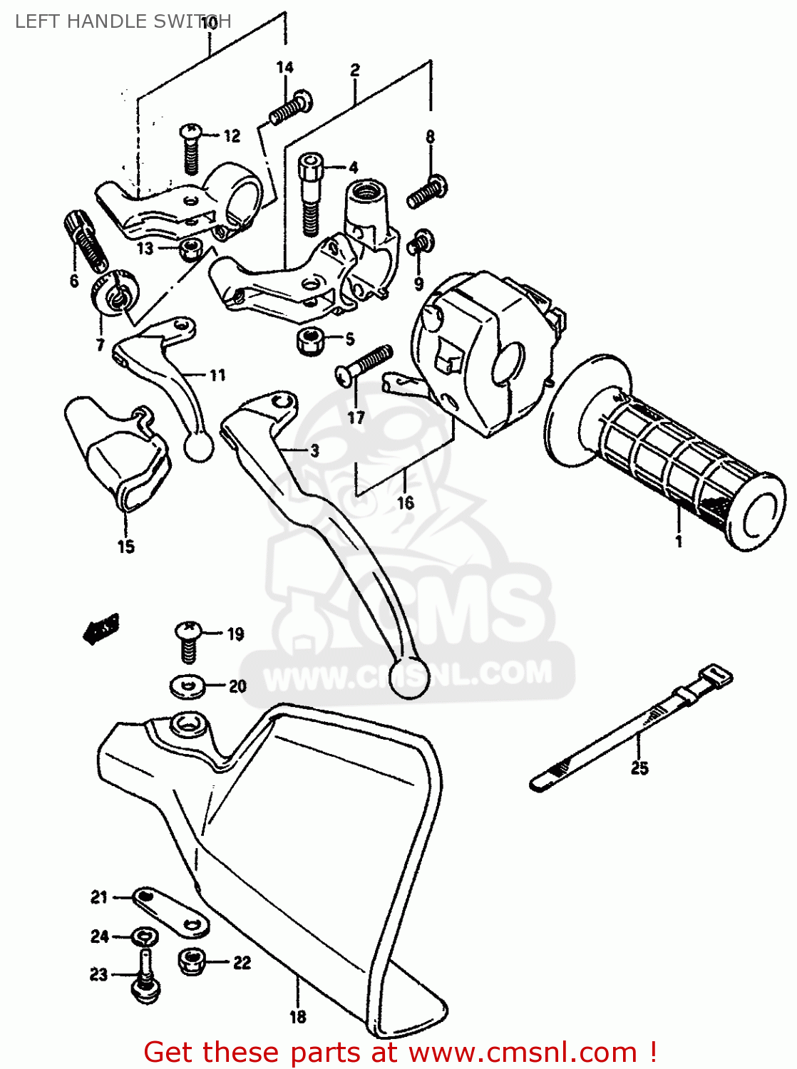 LEFT HANDLE SWITCH DR650RSU 1991 (M) GERMANY (E22)