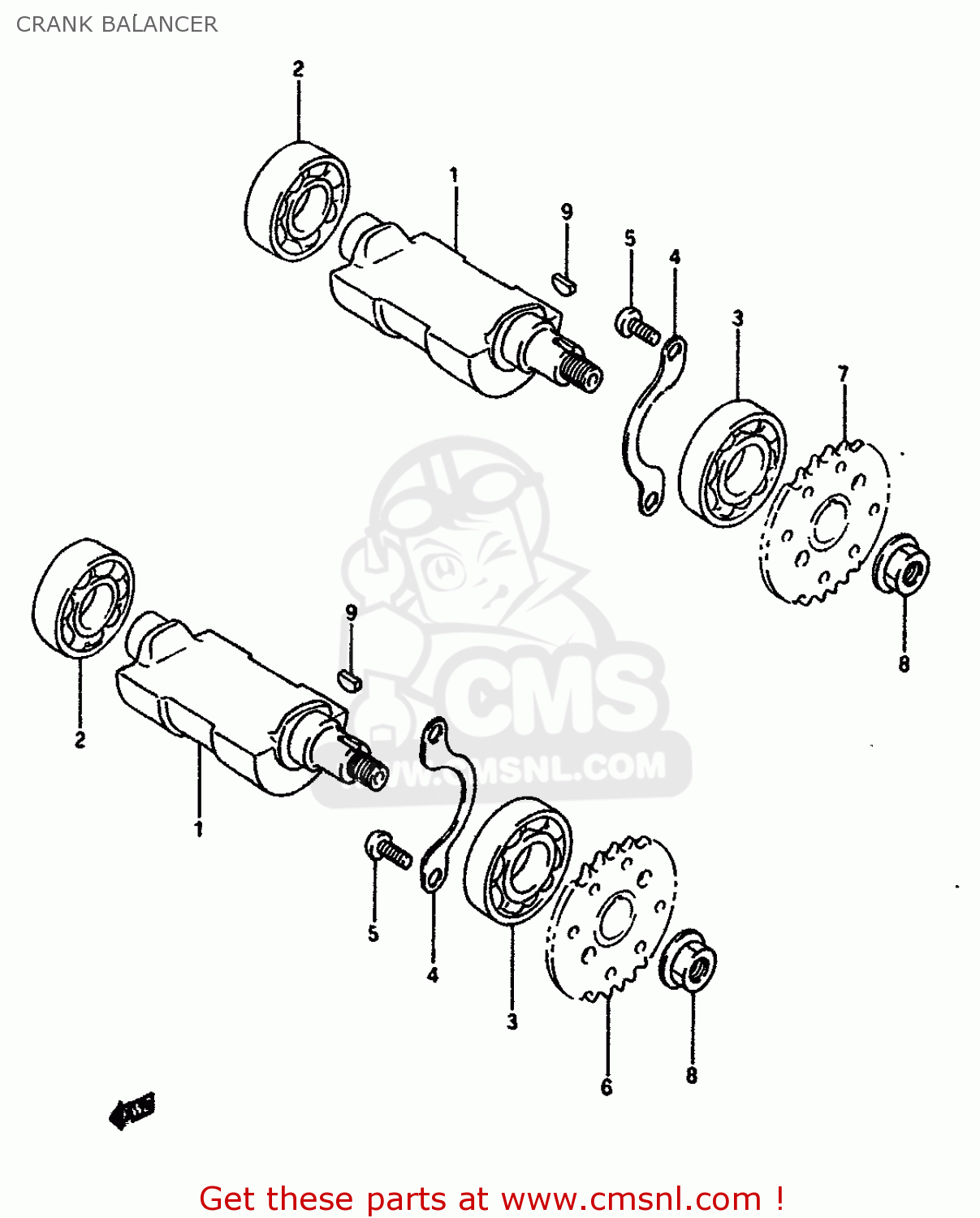 CRANK BALANCER DR650RSU 1991 (M) GERMANY (E22)