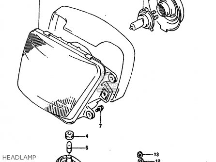 HEADLAMP - DR650RSU 1991 (M) GERMANY (E22)