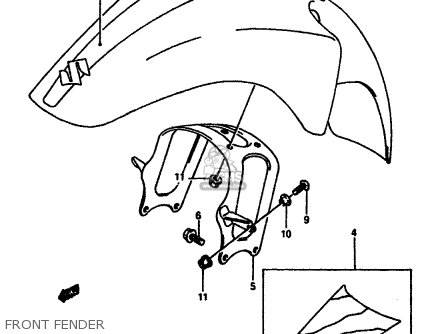 FRONT FENDER - DR650RSU 1991 (M) GERMANY (E22)