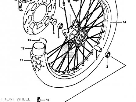 FRONT WHEEL - DR650RSU 1991 (M) GERMANY (E22)