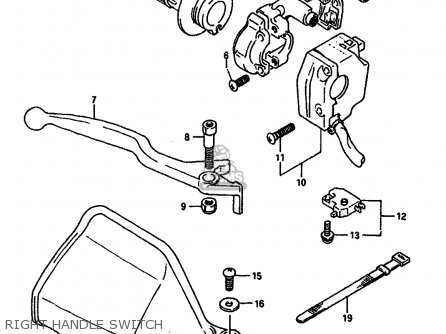 RIGHT HANDLE SWITCH - DR650RSU 1991 (M) GERMANY (E22)