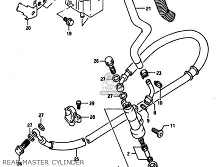 REAR MASTER CYLINDER - DR650RSU 1991 (M) GERMANY (E22)