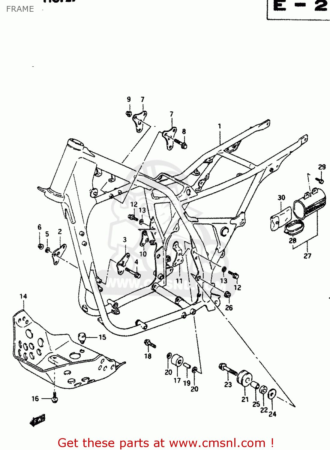 FRAME DR650RU 1990 (L) WGERMANY AUSTRALIA (E22 E24)