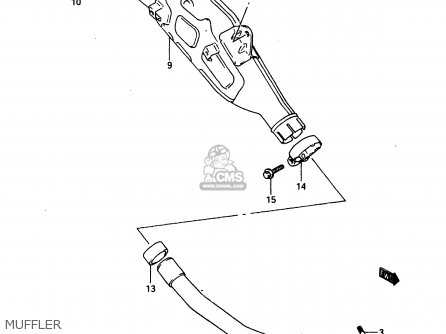 MUFFLER - DR650RU 1990 (L) WGERMANY AUSTRALIA (E22 E24)