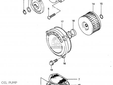OIL PUMP - DR650RU 1990 (L) WGERMANY AUSTRALIA (E22 E24)
