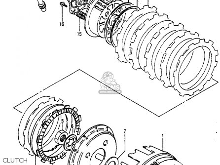 CLUTCH - DR650RU 1990 (L) WGERMANY AUSTRALIA (E22 E24)
