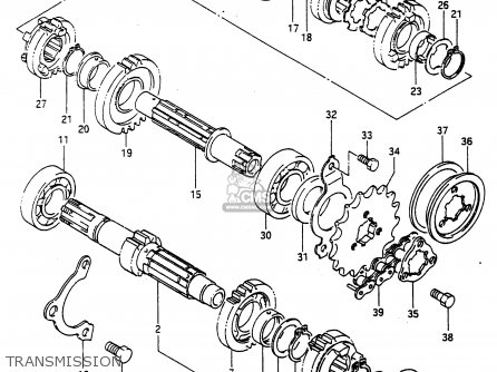 TRANSMISSION - DR650RU 1990 (L) WGERMANY AUSTRALIA (E22 E24)