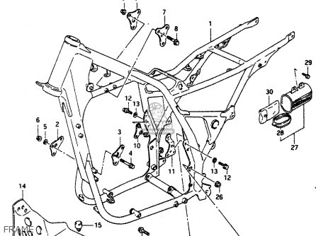 FRAME - DR650RU 1990 (L) WGERMANY AUSTRALIA (E22 E24)