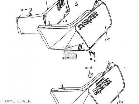 FRAME COVER - DR650RU 1990 (L) WGERMANY AUSTRALIA (E22 E24)