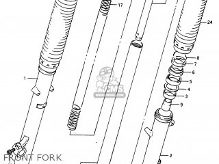 FRONT FORK - DR650RU 1990 (L) WGERMANY AUSTRALIA (E22 E24)