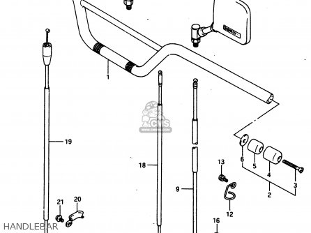 HANDLEBAR - DR650RU 1990 (L) WGERMANY AUSTRALIA (E22 E24)