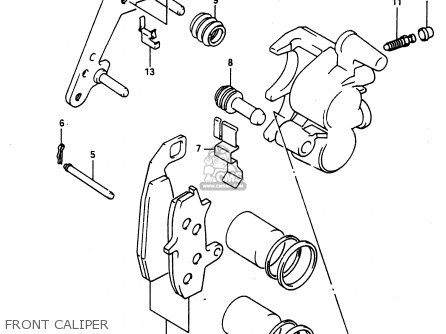 FRONT CALIPER - DR650RU 1990 (L) WGERMANY AUSTRALIA (E22 E24)