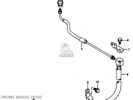 FRONT BRAKE HOSE - DR650RU 1990 (L) WGERMANY AUSTRALIA (E22 E24)