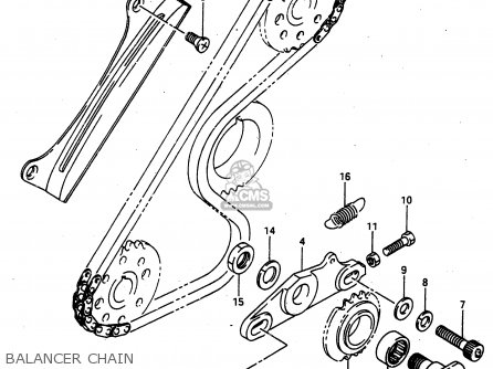 BALANCER CHAIN - DR650RU 1990 (L) WGERMANY AUSTRALIA (E22 E24)