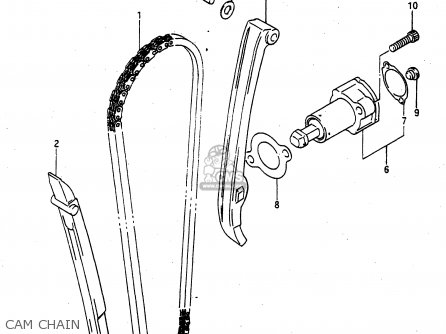 CAM CHAIN - DR650RU 1990 (L) WGERMANY AUSTRALIA (E22 E24)