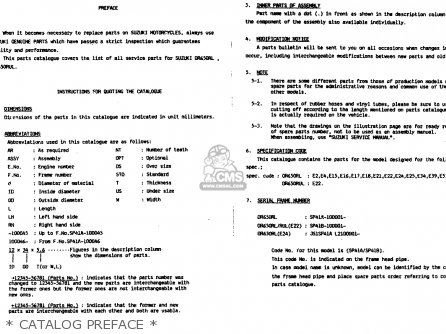 * CATALOG PREFACE * - DR650RU 1990 (L) WGERMANY AUSTRALIA (E22 E24)
