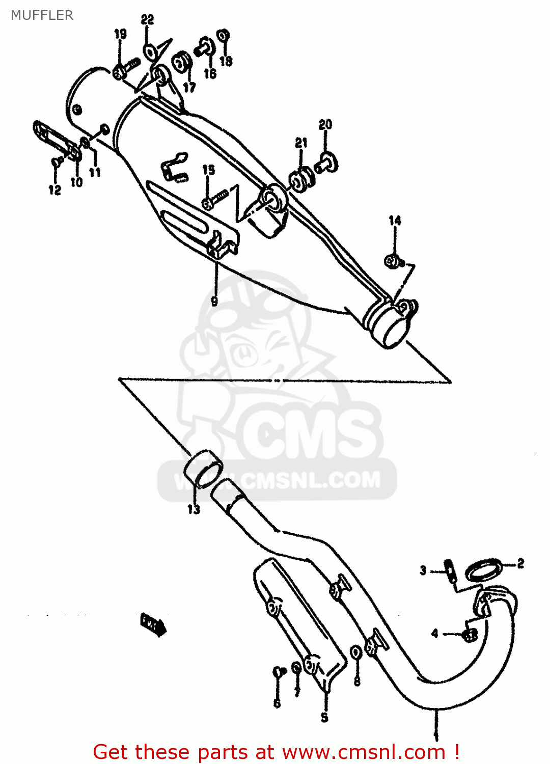MUFFLER DR650RU 1992 (N) GERMANY (E22)