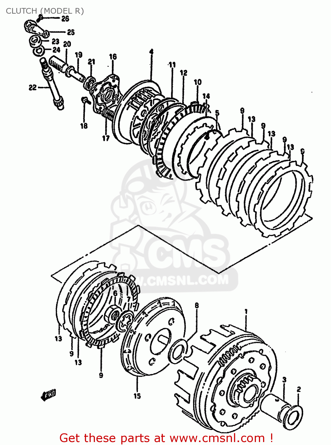 CLUTCH (MODEL R) DR650RU 1992 (N) GERMANY (E22)