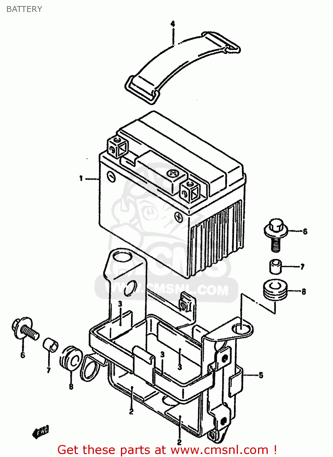 BATTERY DR650RU 1992 (N) GERMANY (E22)