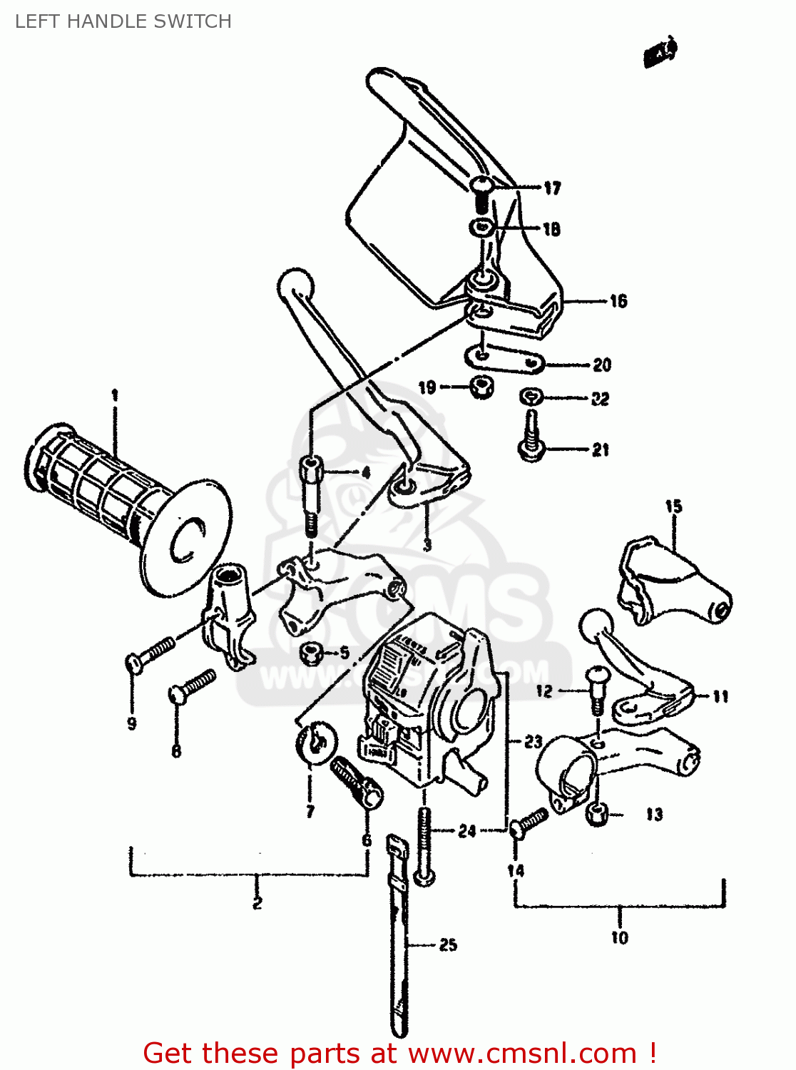 LEFT HANDLE SWITCH DR650RU 1992 (N) GERMANY (E22)
