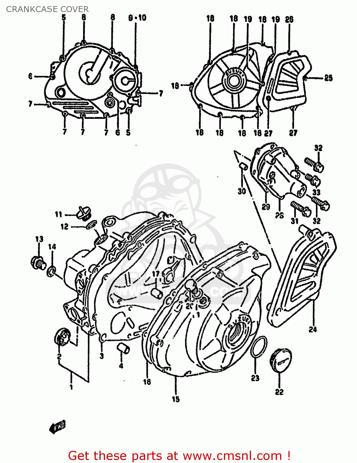CRANKCASE COVER DR650RU 1992 (N) GERMANY (E22)
