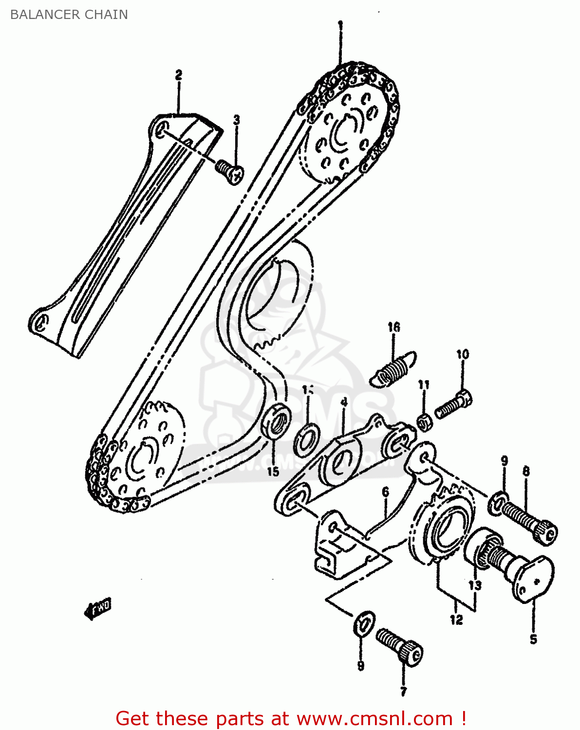 BALANCER CHAIN DR650RU 1992 (N) GERMANY (E22)