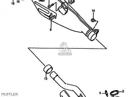 MUFFLER - DR650RU 1992 (N) GERMANY (E22)