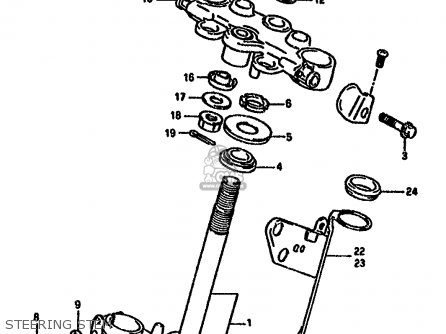 STEERING STEM - DR650RU 1992 (N) GERMANY (E22)