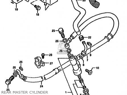 REAR MASTER CYLINDER - DR650RU 1992 (N) GERMANY (E22)