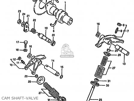 CAM SHAFT-VALVE - DR650RU 1992 (N) GERMANY (E22)