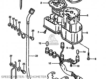 SPEEDOMETER-TACHOMETER - DR650RU 1993 (P) GERMANY (E22)