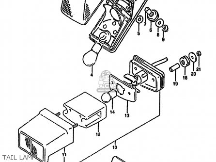 TAIL LAMP - DR650RU 1993 (P) GERMANY (E22)