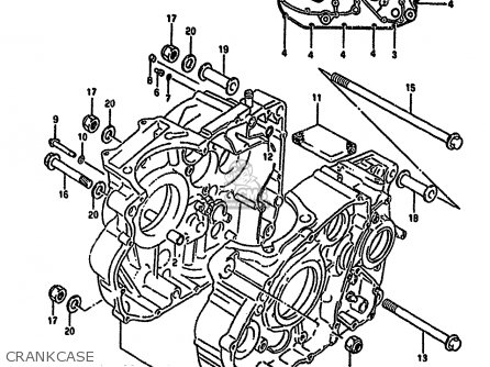 CRANKCASE - DR650RU 1993 (P) GERMANY (E22)