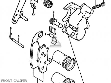 FRONT CALIPER - DR650RU 1993 (P) GERMANY (E22)