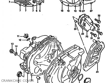 CRANKCASE COVER - DR650RU 1993 (P) GERMANY (E22)