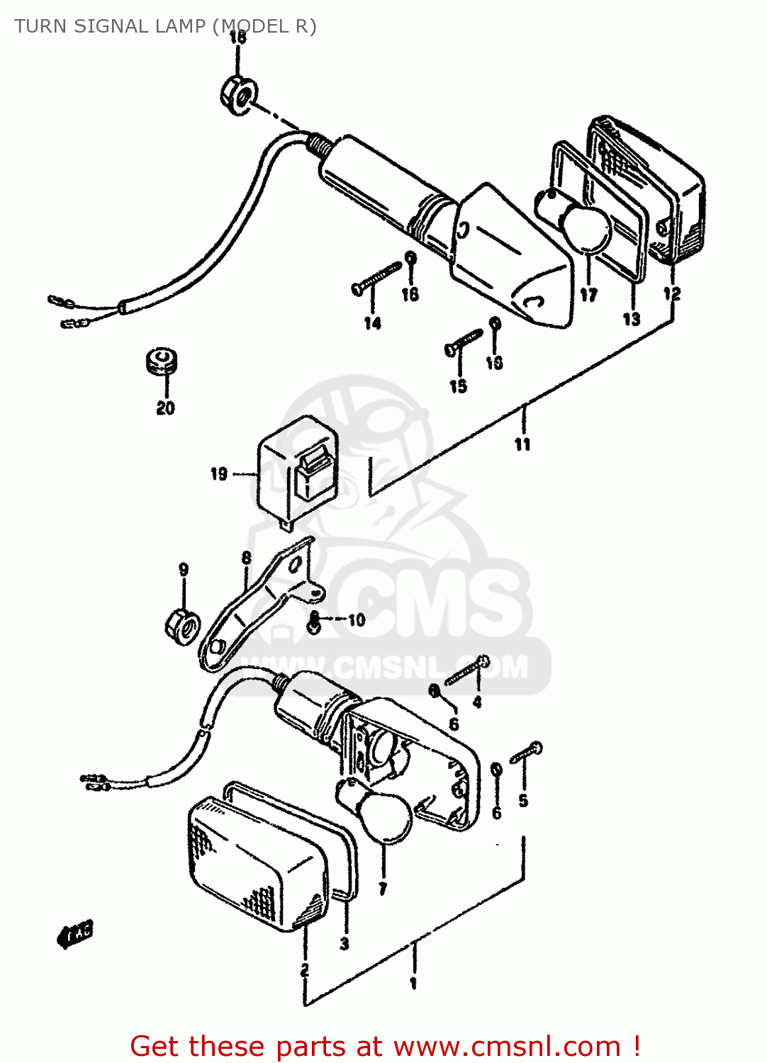 TURN SIGNAL LAMP (MODEL R) DR650RU 1994 (R) GERMANY (E22)