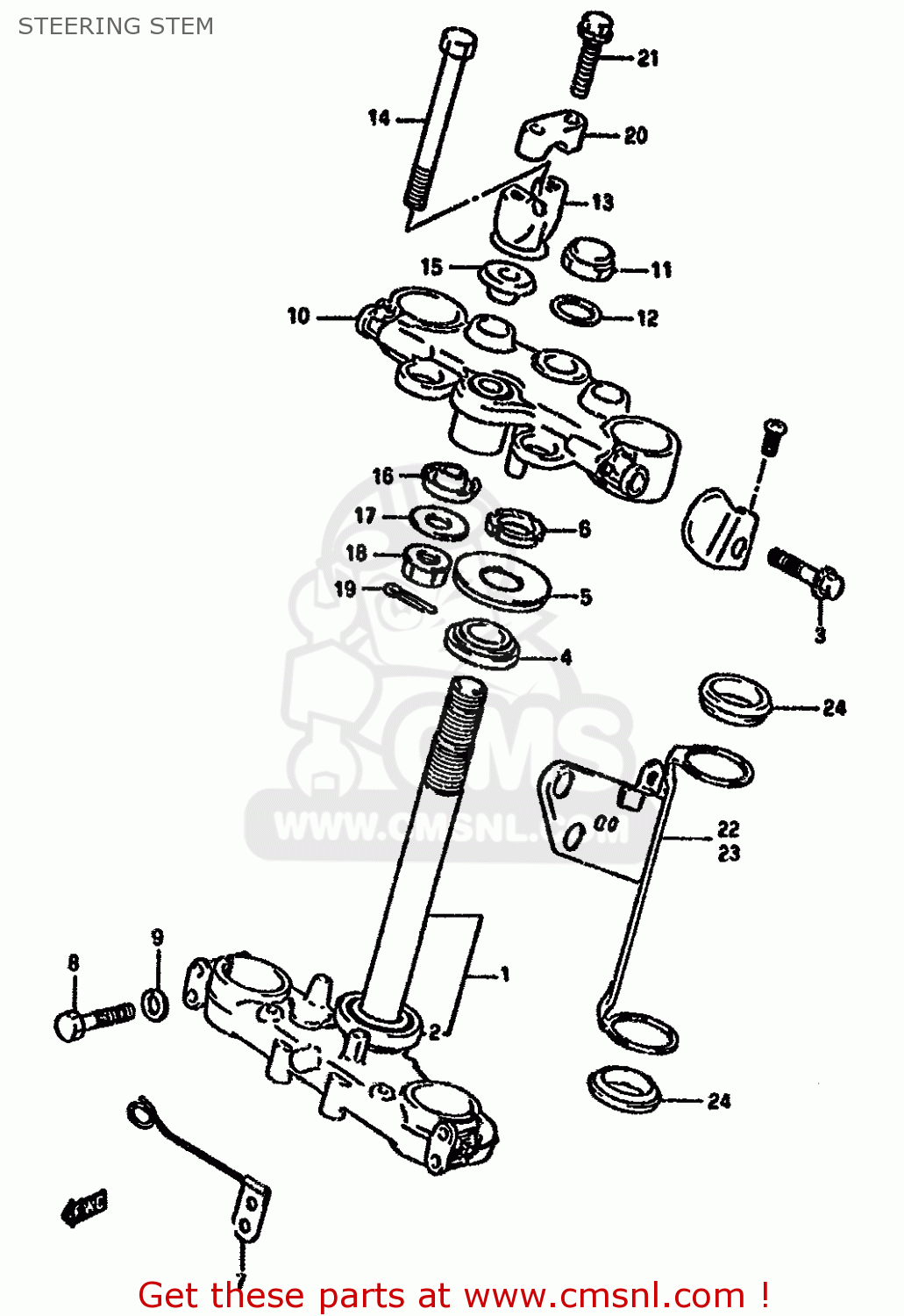 STEERING STEM DR650RU 1994 (R) GERMANY (E22)