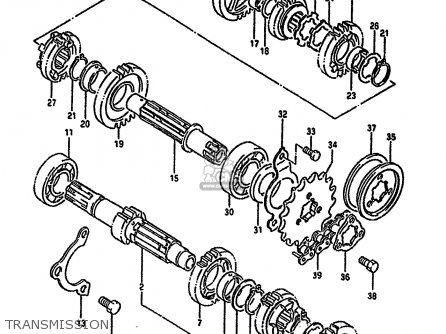 TRANSMISSION - DR650RU 1994 (R) GERMANY (E22)