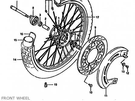 FRONT WHEEL - DR650RU 1994 (R) GERMANY (E22)
