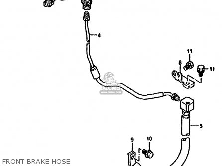 FRONT BRAKE HOSE - DR650RU 1994 (R) GERMANY (E22)